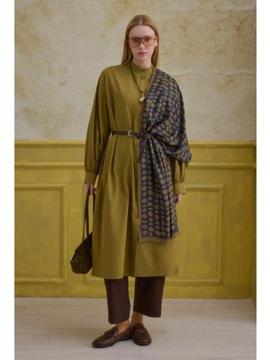 HE-QA Hakim Yaka Uzun Tunik Yağ Yeşili