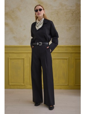 HE-QA %100 Pamuk Pantolon Siyah