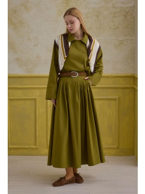 HE-QA %100 Pamuk Etek Yağ Yeşili