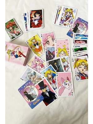 Toyz Play Toyz Sailor Moon Temalı Kağıt Oyun Takımı 54 Parça Çok Renkli Dayanıklı Kartlar