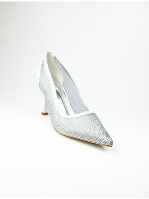 Babalı Alos 7455 Kadın Topuklu Ayakkabı Beyaz