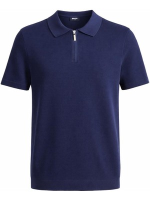 Plus Scorpion Erkek Polo Yaka Armürlü Fermuar Detaylı Slim Fit Triko Tişört