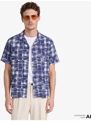 United4 Unıted4 Comfort Fit Erkek Lacivert Gömlek