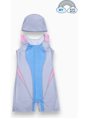 My Kids Wear Kız Çocuk Deniz Yüzücü Mayoları 5-16 Yaş 12632