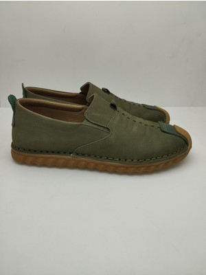 Luis Figo 4486 Hakiki Deri Ortopedik Yazlık Yeni Sezon 45-48-Lastikli Çarık Model Ayakkabı