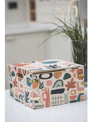 Şık Ahşap Kutu, Derin Orta Boy, Dekoratif ve Kullanışlı Tasarım