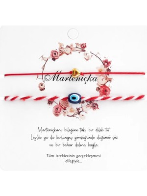 Marteniçka Bıleklık 2 Lı Yan Kalp Nazar Boncuklu