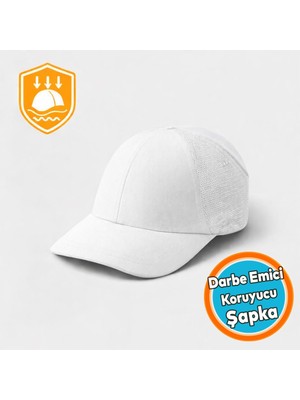 Nzb Beyaz Hafif Iş Güvenlik Darbe Koruyucu Koruma Baş Şapkası Bareti Unisex Kamuflaj Beyzbol Kask Şapka