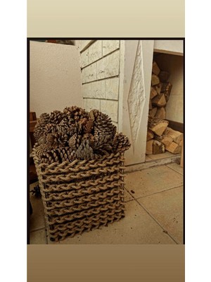 Çok Amaçlı Köşeli Hasır Sepet, Pratik ve Şık Organizer