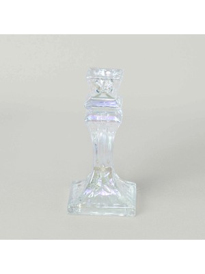 Linens Classy Şamdan 8X8X16 cm Şeffaf