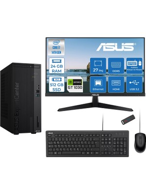 Asus Expertcenter D501MER  Intel® Core™ İ7-14700 24GB Ddr5 512GB SSD 4GB/GT1030  Freedos +27" 120Hz Monitör Mini Tower Masaüstü Bilgisayar 27WD501MER21F07+ZETTAUSBBELLEK