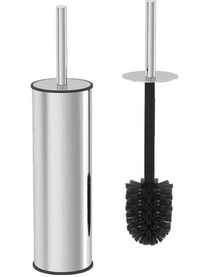 Efor 488S Kromajlı Tuvalet Wc Fırçası - Çelik Fırçalık Siyah