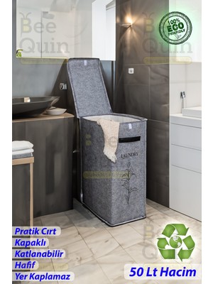 Katlanabilir Keçe Çamaşır Sepeti, Banyo Düzeni ve Pratik Saklama