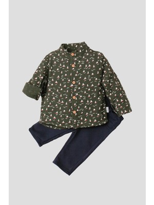 Chicsy Baby Yelken Desenli Müslin Gömlekli 2\'li Alt Üst Takım