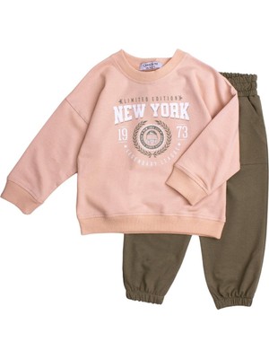 Chicsy Baby New York Baskılı Oversize  Alt Üst Bebek Çocuk Eşorfman Takımı
