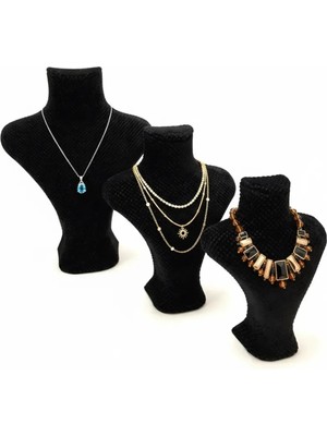 Yerli Üretim Siyah Keten Takı Mankeni, Şıklık ve Tarzın Buluşması