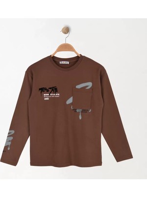 Alg ERKEK ÇOCUK MEVSİMLİK BASKI NAKIŞ DETAYLI ESNEK U.KOL TİŞÖRT