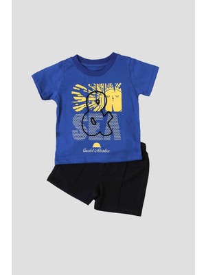Chicsy Baby Sun-Sea  Bakılı Tişört ve Kapri 2\'li Takım