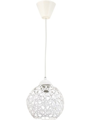 Lambadar Selçuklu Top Motif Yıldız Ferforje Model Gümüş Metal Retro Rustik Sarkıt Avize