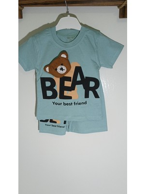 Diba Bebek Erkek Çocuk Ayıcık  Baskılı 2 Li Takım
