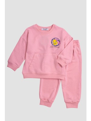 Chicsy Baby Tweety Lones Tunes Baskılı Oversize  Alt Üst Bebek Çocuk Eşorfman Takımı