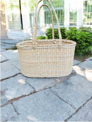 Çok Amaçlı Hasır Sepet, Ev, Mutfak, Banyo, Bahçe ve Plaj Organizer