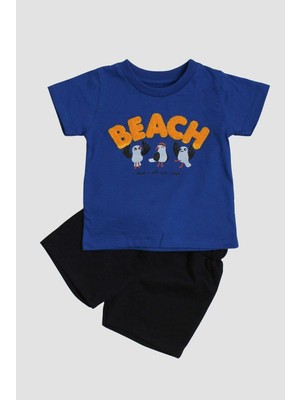 Chicsy Baby Beach Nakışlı Kuş Baskı Desenli 2\'li Alt Üst Takım