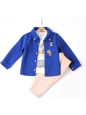 Kidex’s Baby Hırkalı Içi Pamuklu Takım Alt Üst Üçlü Takım