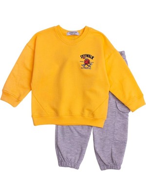 Chicsy Baby Skay Walk Baskılı Oversize  Alt Üst Bebek Çocuk Eşorfman Takımı