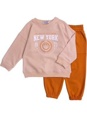 Chicsy Baby New York Baskılı Oversize  Alt Üst Bebek Çocuk Eşorfman Takımı