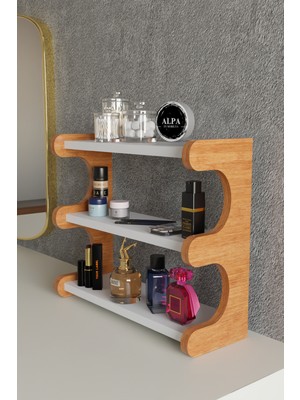 3 Katlı Çok Amaçlı Banyo ve Makyaj Organizeri, Masaüstü Düzenleyici