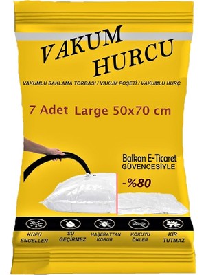 Hurcu 7'li Set Large 50X70 cm Vakumlu Hurç - Vakumlu Poşet -