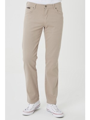 Wrangler Arizona Straight Fit Erkek Pantolon 5 Cep Esnek Günlük Model Açık Mavi Desenli