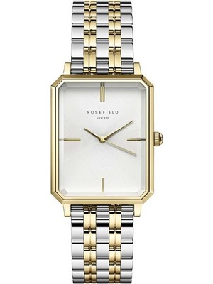 Rosefield Kadın Kol Saati 3 ATM Suya Dayanıklı Çelik Malzeme ile Altın Renk Dikdörtgen Kasa