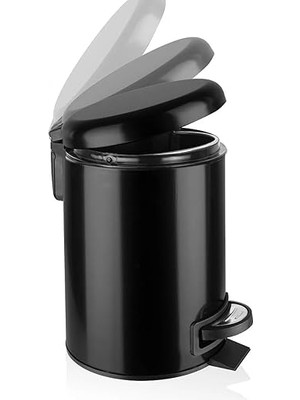 Royal Rain Store Paslanmaz Elit Pedallı Çöp Kovası Siyah 12 Lt (000302-3)