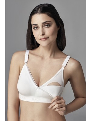 Dagi Kadın Sütyen 95B Beyaz Konforlu Tasarım Yumuşak Dokulu Pamuk ve Elastan Kumaş