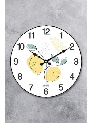 Royal Rain Store 25 cm Akar Saniye Sessiz Mekanizma Plastik Cam Duvar Saati