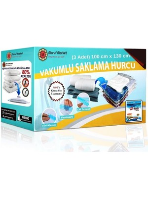 Royal Rain Store Home Yüksek Kaliteli Vakumlu Hurc (Xxxl)(3 Adet) 100 cm x 130 cm - Çevirmeli Kapak - Çift Kişilik Yorgan