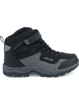 Lumberjack Siyah Çocuk Bot Tekstil Malzeme Cırtlı Kapatma ile Rahat Kullanım Sunar