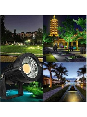 Royal Rain Store Bahçe Aydınlatma Spotı, Su Geçirmez Çim Armatür, Dış Mekan Peyzaj Lambası, Siyah