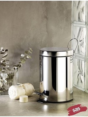 Royal Rain Store Krom Pedallı Çöp Kovası 5 Lt