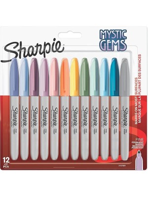 Royal Rain Store Fine Permanent Markör, Mystic Gems, 12'li Paket