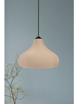 Decory Leila Pembe Gül Kurusu Renk Avize Tekli Sarkıt Avize (Bioplastik)