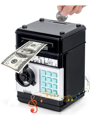 Royal Rain Store Dijital Kumbara Mini Atm 3 4 5+ Yaş Çocuklar Için Güvenli Para Bankası, Nakit Para Tasarruf Kutusu Erkek Kız Çocuklar Için Güvenli Para Kutusu, Doğum Günü Çocuk Bayramı Için Mükemmel Kumbara