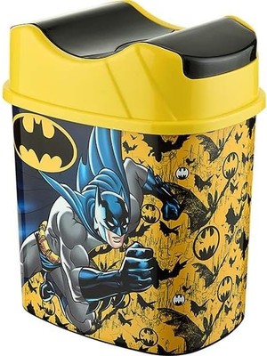 Royal Rain Store Batman Lisanslı 5.5 Litre Hazneli Çocuk Odası Çöp Kovası