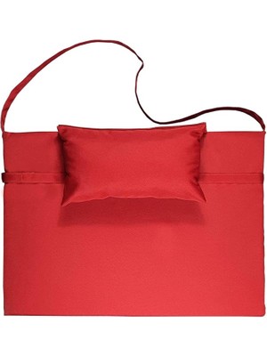 Royal Rain Store Taşınabilir Katlanır Çanta Şezlong Minderi, Yastıklı Minder (Kırmızı)