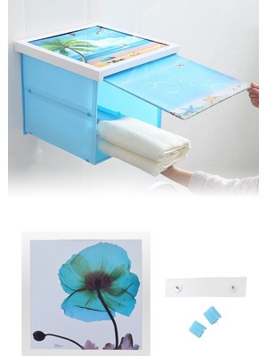 Katlanabilir Su Geçirmez Tablo Görünümlü Saklama Kutusu Duvara Monte