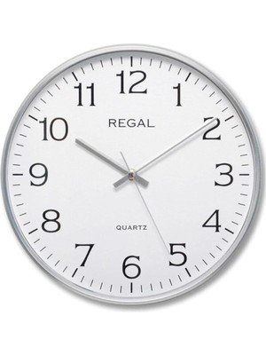 Royal Rain Store 0250 Sw Ince Silver Gümüş Çerçeve Slim Sessiz Akar Ev Ofis Tipi Klasik Duvar Saati 30 cm