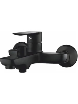 Royal Rain Store Modern Banyo Bataryası, 5 Yıl Garantili, Duvara Montaj (Mob Siyah)