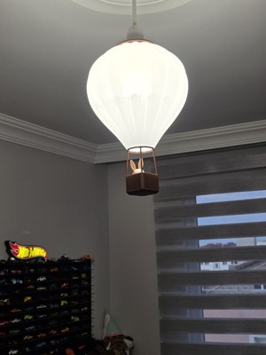 Uçan Balon Çocuk ve Bebek Odası Avizesi - Tavşan Figürlü Dekoratif Sarkıt Aydınlatma